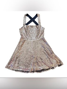 [Charlotte Russe] Gold Sequin Cocktail Dress